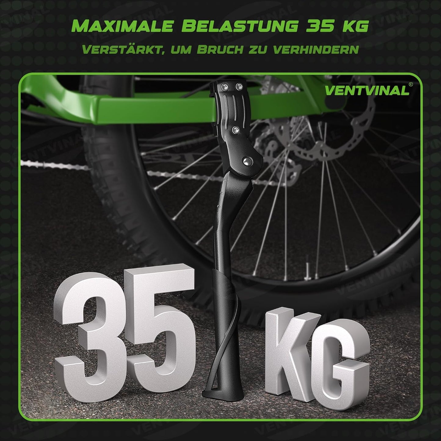 Fahrradständer 26-29 Zoll Universal,Höhenverstellbar rutschfest Stabil Seitenständer,Maximale Belastung 35 kg, Mountainbikes Citybikes Rennrad, Hinterbauständer Kickstand